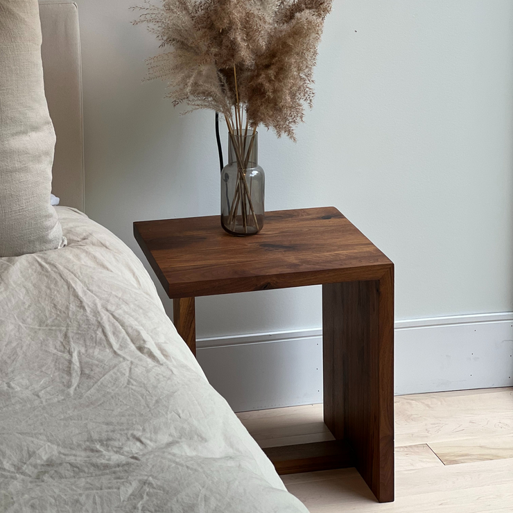 Handcrafted Ida Side Table, solid wood end table for elegant living room decor, made with premium craftsmanship.