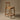 Wooden bar stool on a brown background