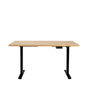 A 30" x 69" maple standing desk crafted in Canada. Its spacious size and light wood colour make it a striking piece of office furniture that seamlessly combines functionality and design.